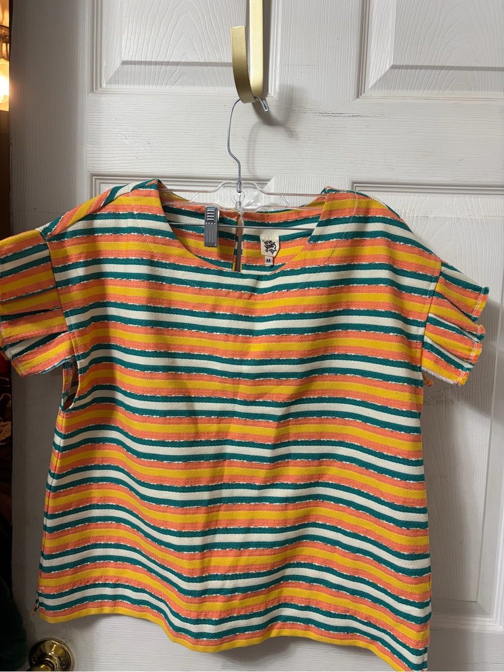 ivy jane Striped Short-Sleeve Top - Yellow, Teal & Coral